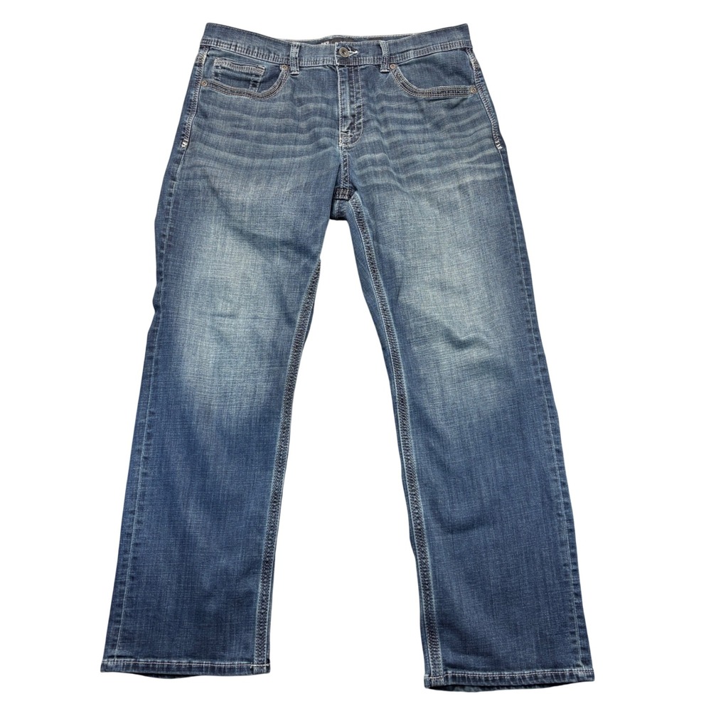 BKE Seth Mens Straight Leg Jeans 36x32 Medium Wash Denim Blue